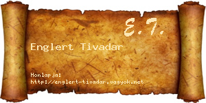 Englert Tivadar névjegykártya